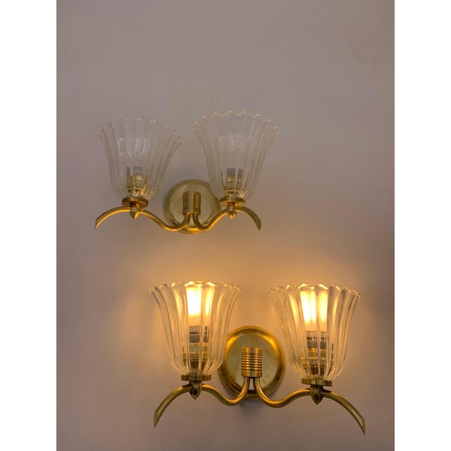 Wall Lamps from Seguso Vetri Darte, 1960s, Set of 2 For Sale - Image 6 of 7