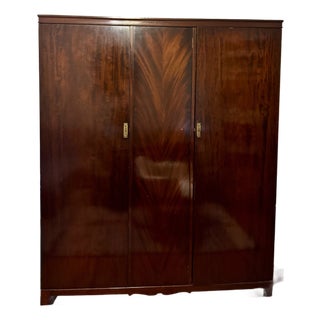 Rare English Art Deco Warings Perfection Mahogany Wardrobe c.1930 | Lancaster Factory For Sale