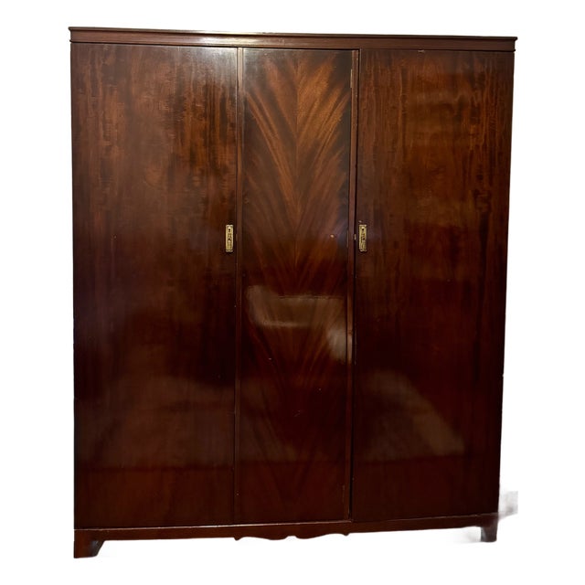 Rare English Art Deco Warings Perfection Mahogany Wardrobe c.1930 | Lancaster Factory For Sale