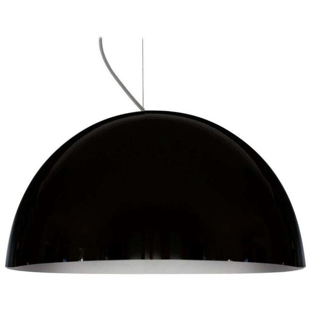 Vico Magistretti Sonora 490 Black Suspension Lamp by Vico Magistretti for Oluce For Sale - Image 4 of 7