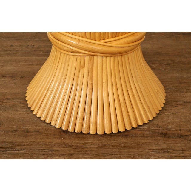 Vintage Pair of Wheat Sheaf End Tables For Sale - Image 12 of 18