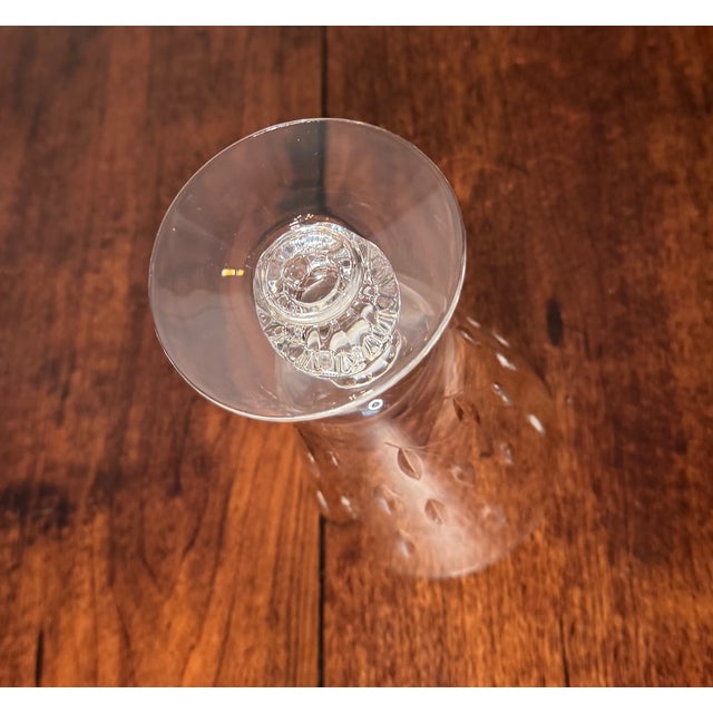 Traditional Mid 20th Century Duncan & Miller “Willow” Pattern Crystal Iced Tea Goblets – Set of 6 For Sale - Image 3 of 10
