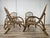 Set of four vintage 1970s wicker and bamboo armchairs. Ideal for decorating an outdoor space, a porch, or an entryway....
