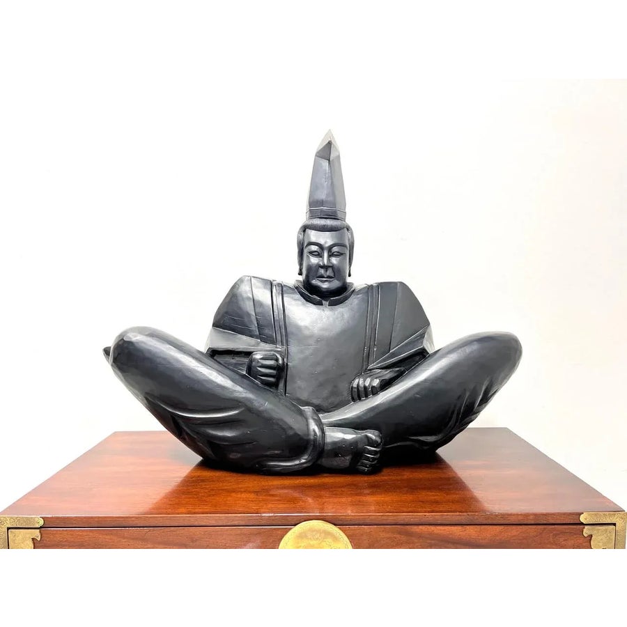 Large Mid 20th Century Carved Wood Sculpture Statue of