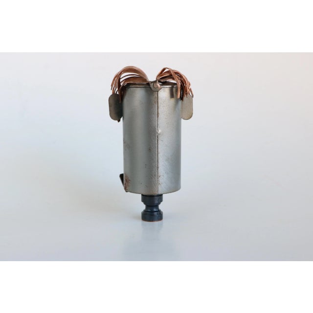 Metal Figural Tin Man Lamp Finial on Copper & Bronze Hardware For Sale - Image 7 of 8