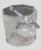 Vintage Crystal Octagon Ice Bucket Chrome Handle Marked France For Sale - Image 6 of 6