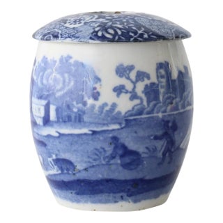 1930s Copeland Spode's Italian Cotton Ball Holder For Sale