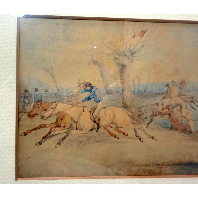 Antique 19th Century Henry Alken Men on Horseback Jockey Watercolor Painting Art For Sale In New York - Image 6 of 13