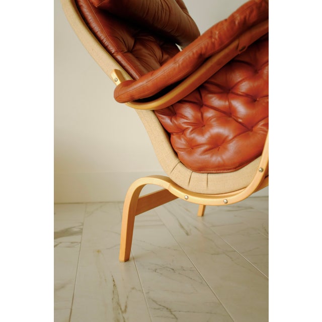 DUX Leather and Canvas Pernilla Chair by Bruno Mathsson For Sale - Image 4 of 16