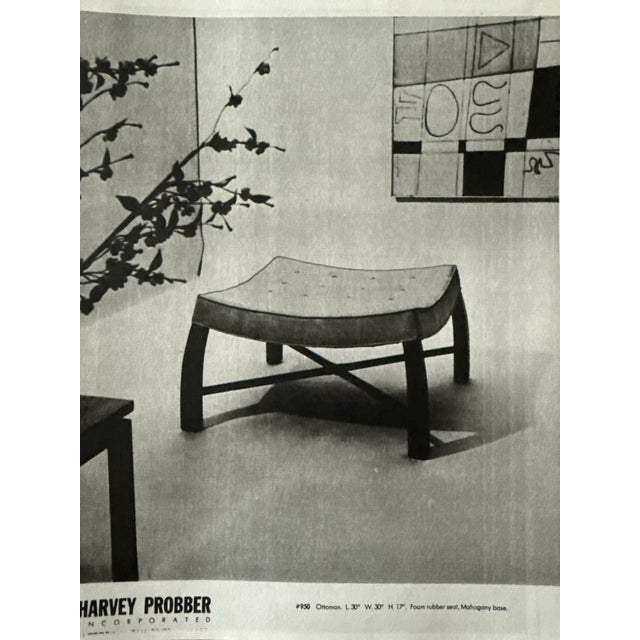 A rare and substantial ottoman designed by Harvey Probber, an influential figure in American mid-century modern furniture....