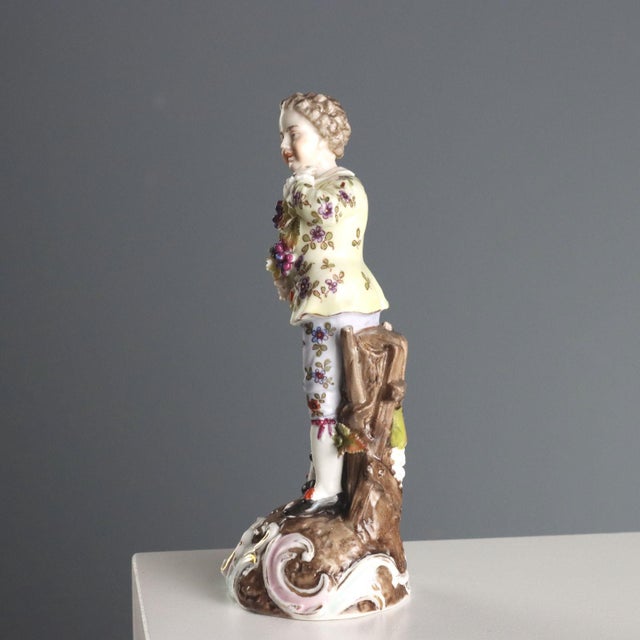 German Porcelain Figurine from Volkstedter Manufactory For Sale - Image 6 of 10