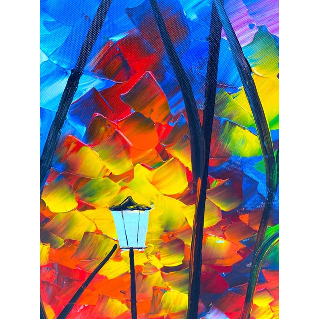 Impressionist Leonid Afremov Original Oil Painting Large 46" Colorful Impressionism Art Signed For Sale - Image 3 of 14