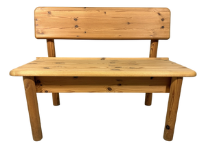 Pine Bench with Storage from Korup Stolefabrik, Denmark, 1970s