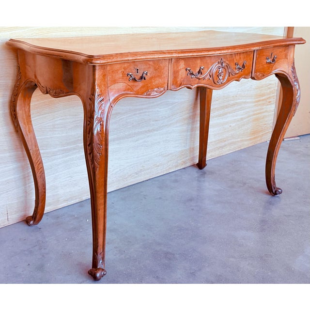 Early 20th Century 20th Century Wood French Louis XV Style Writing Desk, 1920 For Sale - Image 5 of 18
