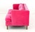 Contemporary Hot Pink Velvet Upholstered Loveseat For Sale - Image 4 of 6