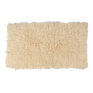 Antique Small Oushak Angora Wool Rug For Sale