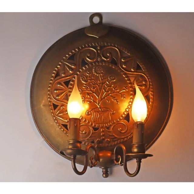 Set Wall Lamps in Brass from Adam & Eva & Lebensbaum, 1890s, Set of 2 For Sale - Image 5 of 10