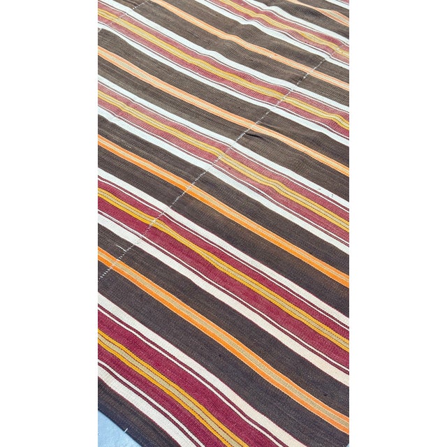 Folk Art Vintage Turkish Kilim For Sale - Image 3 of 6