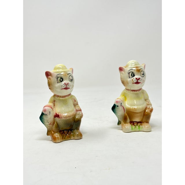 Vintage Ceramic Cat Salt and Pepper Shakers a Pair Chairish