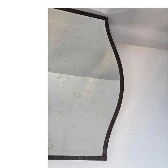 Modern Paul Ferrante Style Modern Textured Frame Floor Mirror With Beveled Glass For Sale - Image 3 of 6