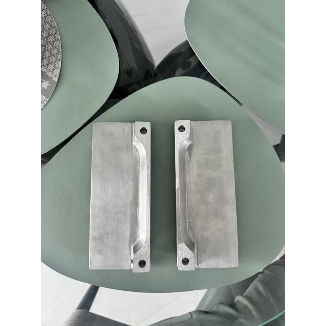 Philip Watts “Crushed” Sculptural Cabinet Pulls, Solid Metal, England, Pair For Sale - Image 11 of 11