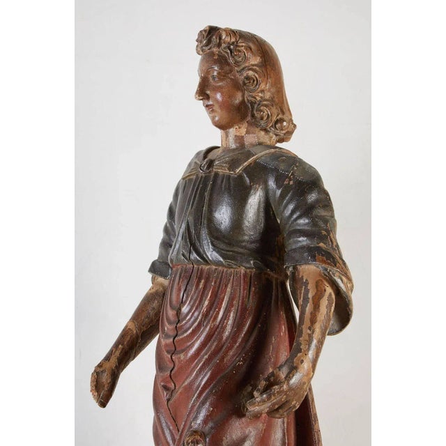 Large, 18th Century, Painted Santos Figure, circa 1720 For Sale - Image 4 of 10