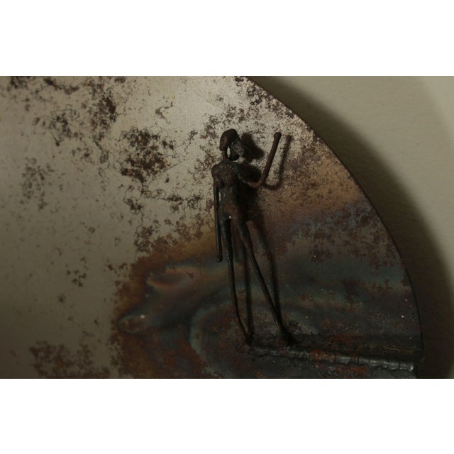 1980s Arlene Abend Welded Steel, Metal Brutalist Wall Sculpture, 1982 For Sale - Image 5 of 13