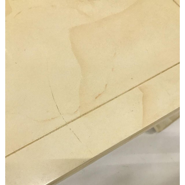 Henredon Asian Inspired Faux Goatskin Tables — a Pair For Sale In Atlanta - Image 6 of 12