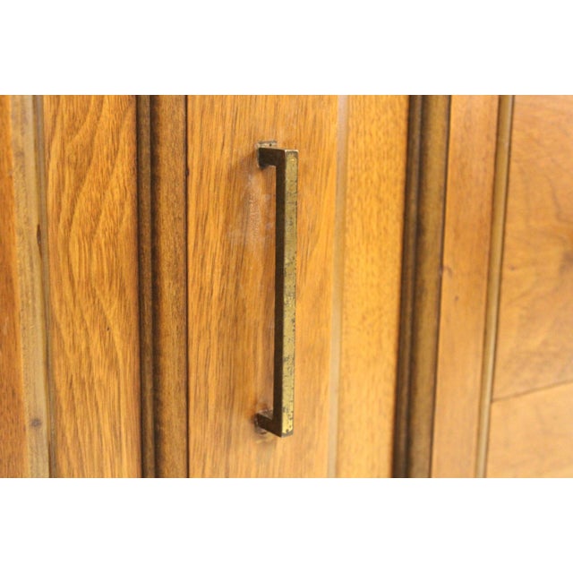 Vintage Mid-Century Modern Three Drawer Walnut Dresser For Sale - Image 11 of 12