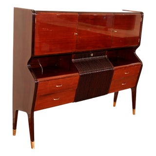 Mid-Century Sideboard in Mahogany, Rosewood and Maple by Osvaldo Borsani, Italy, 1950s For Sale