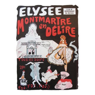 Original 2000 Racy French Burlesque Poster, Montmartre For Sale