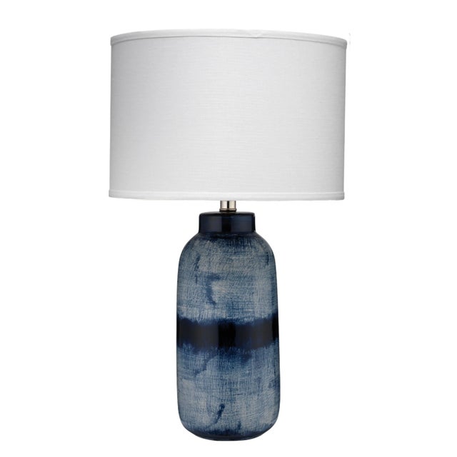 Jamie Young Jamie Young Batik Table Lamp with Linen Shade, Large For Sale - Image 4 of 7