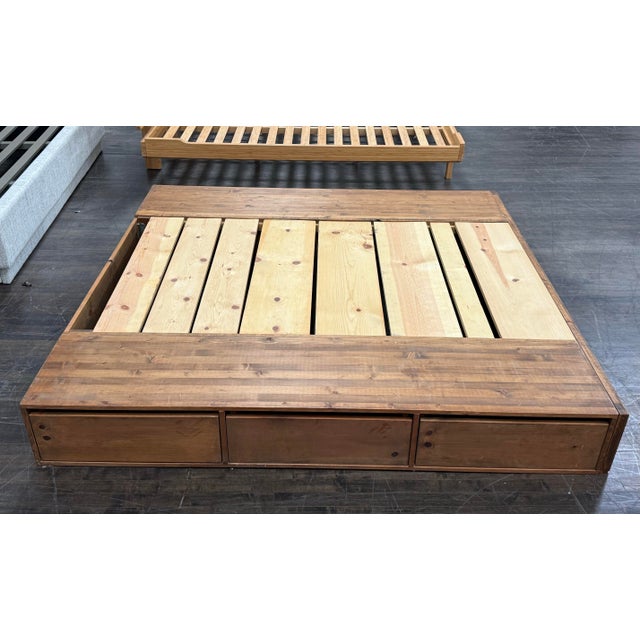 Eastern King Size Custom Six Drawer Platform Bed For Sale - Image 4 of 12