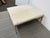 Modern Square Cowhide Ottoman + Brass Frame For Sale In San Francisco - Image 6 of 12