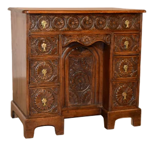 19th C English Knee Hole Desk