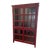 Crate & Barrel Rojo Red Tall Cabinet For Sale