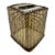 Vintage Woven Brass Metal Tissue Box Cover For Sale
