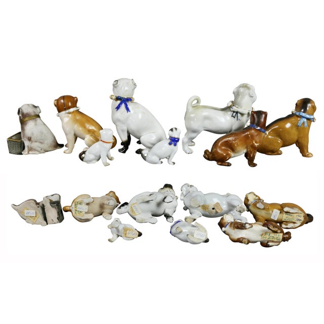 Collection of Forty Two-Pottery and Porcelain Pug Dogs For Sale - Image 4 of 13