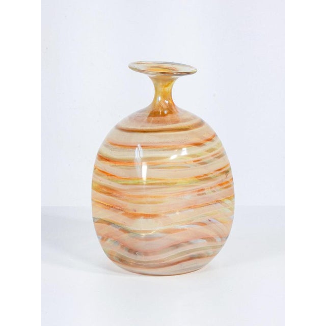Scandinavian Polychrome Blown Glass Vase For Sale - Image 14 of 14