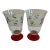 Vintage Pfaltzgraff Holly Berry Holiday Glasses - Set of 2 For Sale