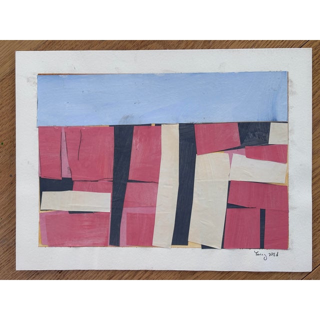 Discover the allure of contemporary art with this stunning 9x12" original collage painting, expertly crafted to bring...