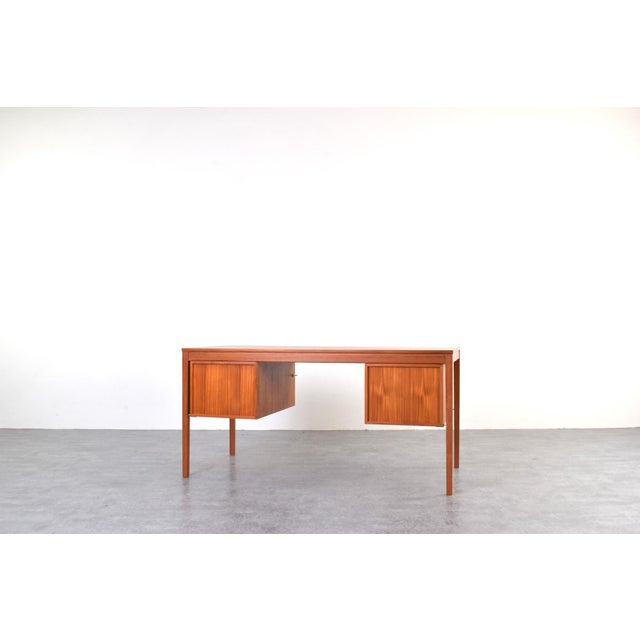 Brown Mid-Century Teak Executive Desk by Torbjørn Afdal for Bruksbo, 1960s For Sale - Image 8 of 18