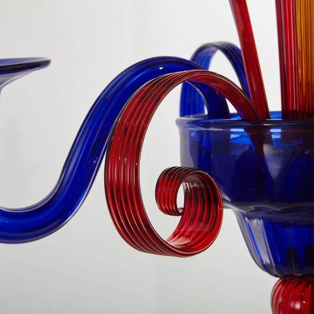 Contemporary Twelve-Light Murano Chandelier by AZ Home For Sale - Image 3 of 5