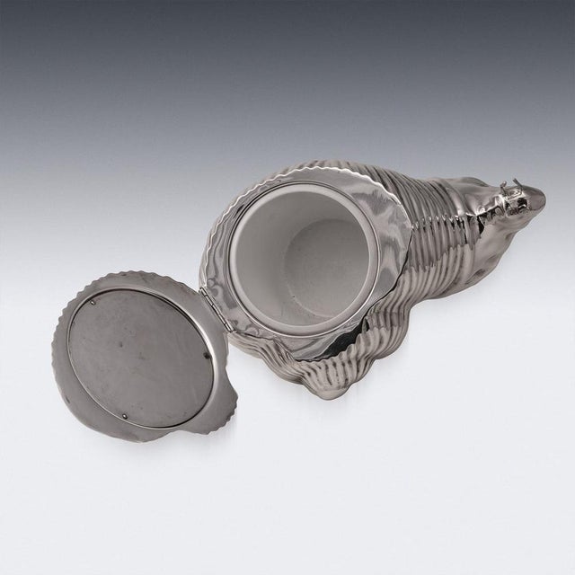 Vintage Silver-Plated Snail Ice Bucket by Teghini, Italy, 1970s For Sale - Image 7 of 18