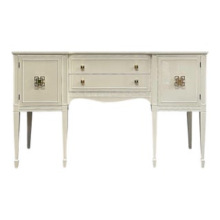 1970s Vintage Lacquered White Sideboard For Sale