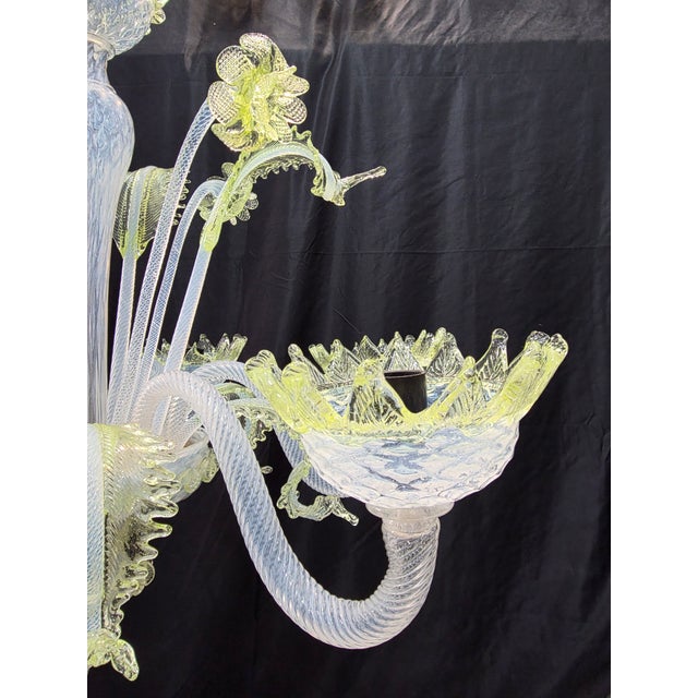 Glass Vintage Murano Chandelier, 1980s For Sale - Image 7 of 13