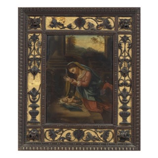 Antonio Allegri di Correggio, Adoration of the Child, 17th Century, Oil on Board For Sale