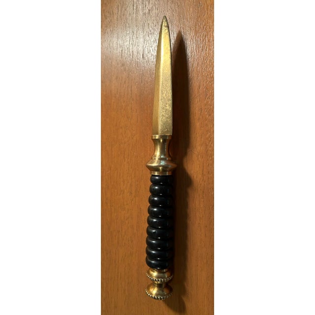 1970s Vintage Brass Letter Opener For Sale - Image 5 of 5