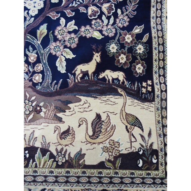 Silk Tapestry Rug From Mid-20th Century For Sale - Image 4 of 11