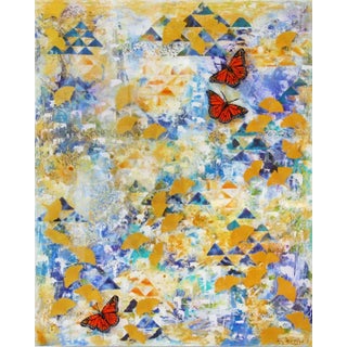 Abstract Mixed Media Collage, "Before Time Was Counted" For Sale